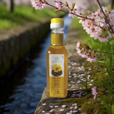 Nakulya cold pressed niger seed oil bottle