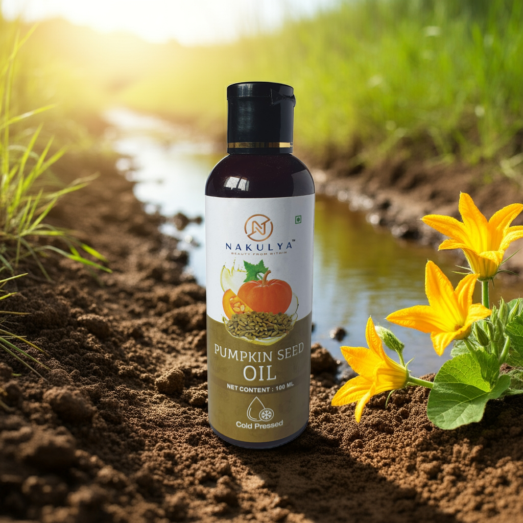 Nakulya cold pressed pumpkin seed oil bottle
