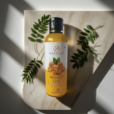 Nakulya cold pressed walnut oil bottle