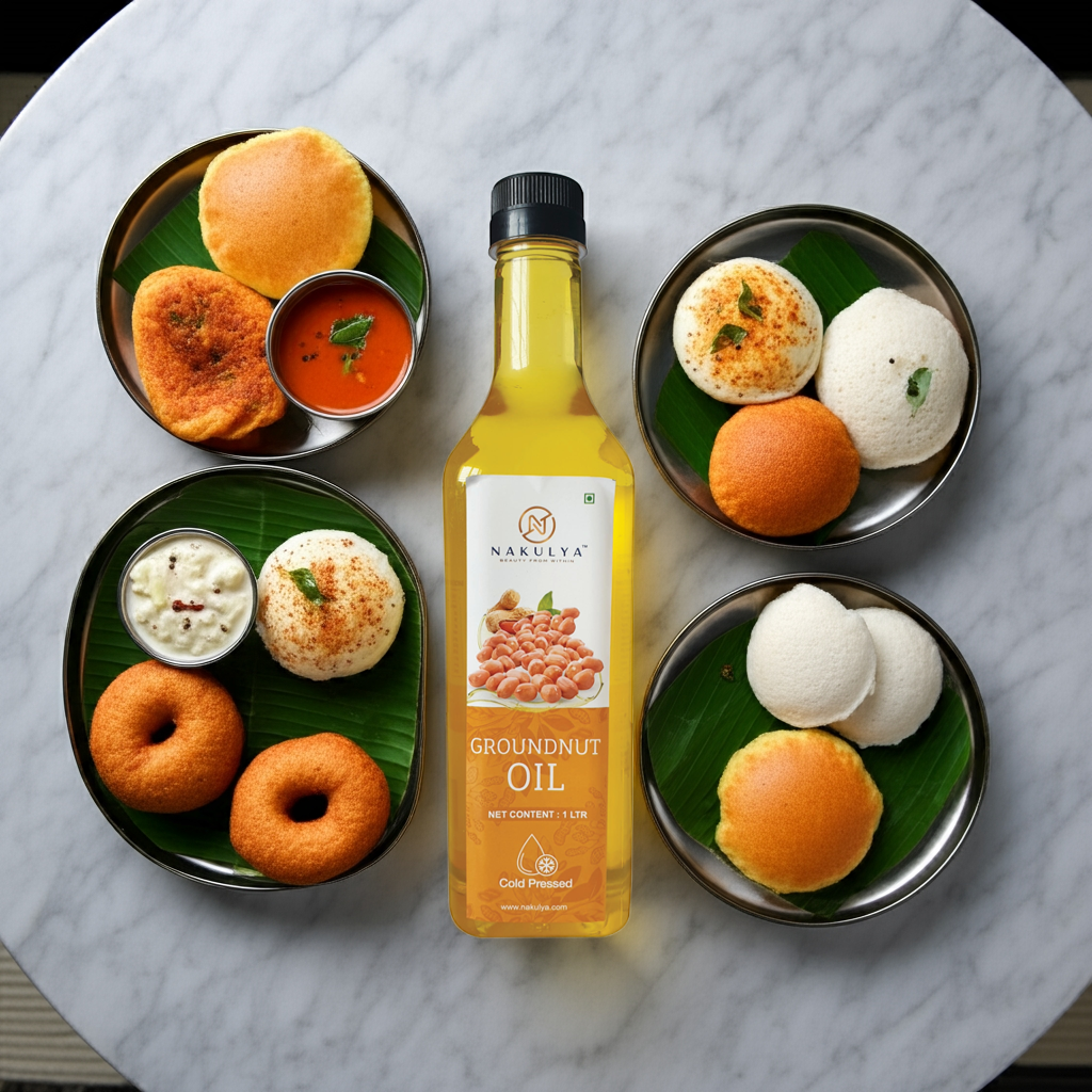 Nakulya cold pressed groundnut oil bottle