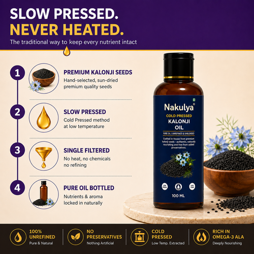 Nakulya Cold Pressed Kalonji Oil, 100 ml, 100% Pure, Natural, Unrefined-2