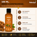 Nakulya Cold Pressed Walnut Oil, 100 ml, 100% Pure, Natural, Unrefined Edible Oil-7
